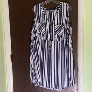 Blue striped dress